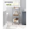 imageSONGMICS Storage Shelf Metal Wire Shelving Unit Adjustable Shelves for Garage Bedroom Living Room Kitchen Pantry 5 Tier 118 x 236 x 634 Inches Ink Black ULGR165BH01SSilver  Translucent