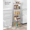 imageSONGMICS Storage Shelf Metal Wire Shelving Unit Adjustable Shelves for Garage Bedroom Living Room Kitchen Pantry 5 Tier 118 x 236 x 634 Inches Ink Black ULGR165BH01SSilver  Translucent