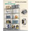 imageSONGMICS Storage Shelf Metal Wire Shelving Unit Adjustable Shelves for Garage Bedroom Living Room Kitchen Pantry 5 Tier 118 x 236 x 634 Inches Ink Black ULGR165BH01SSilver