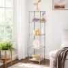 imageSONGMICS Storage Shelf Metal Wire Shelving Unit Adjustable Shelves for Garage Bedroom Living Room Kitchen Pantry 5 Tier 118 x 236 x 634 Inches Ink Black ULGR165BH01SSilver  Translucent