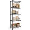 imageSONGMICS Storage Shelf Metal Wire Shelving Unit Adjustable Shelves for Garage Bedroom Living Room Kitchen Pantry 5 Tier 118 x 236 x 634 Inches Ink Black ULGR165BH01SInk Black