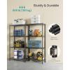 imageSONGMICS Storage Shelf Metal Wire Shelving Unit Adjustable Shelves for Garage Bedroom Living Room Kitchen Pantry 5 Tier 118 x 236 x 634 Inches Ink Black ULGR165BH01SInk Black