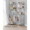 imageSONGMICS Storage Shelf Metal Wire Shelving Unit Adjustable Shelves for Garage Bedroom Living Room Kitchen Pantry 5 Tier 118 x 236 x 634 Inches Ink Black ULGR165BH01SSilver  Translucent