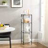 imageSONGMICS Storage Shelf Metal Wire Shelving Unit Adjustable Shelves for Garage Bedroom Living Room Kitchen Pantry 5 Tier 118 x 236 x 634 Inches Ink Black ULGR165BH01SInk Black  Translucent