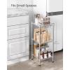 imageSONGMICS Storage Shelf Metal Wire Shelving Unit Adjustable Shelves for Garage Bedroom Living Room Kitchen Pantry 5 Tier 118 x 236 x 634 Inches Ink Black ULGR165BH01SSilver  Translucent