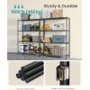 imageSONGMICS Storage Shelf Metal Wire Shelving Unit Adjustable Shelves for Garage Bedroom Living Room Kitchen Pantry 5 Tier 118 x 236 x 634 Inches Ink Black ULGR165BH01SInk Black