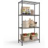 imageSONGMICS Storage Shelf Metal Wire Shelving Unit Adjustable Shelves for Garage Bedroom Living Room Kitchen Pantry 5 Tier 118 x 236 x 634 Inches Ink Black ULGR165BH01SInk Black