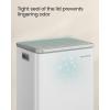 imageSONGMICS Trash Can 13Gallon Gabbage Can with 15 Trash Bags Stainless Steel with SoftClose Lid Removable Inner Bucket Handles Red Brown ULTB595MZ01Cloud White