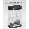 imageSONGMICS Trash Can 13Gallon Gabbage Can with 15 Trash Bags Stainless Steel with SoftClose Lid Removable Inner Bucket Handles Red Brown ULTB595MZ01Metallic Silver  Ink Black