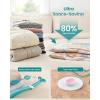 imageSONGMICS Vacuum Storage Bags Rechargeable Portable Electric Pump Space Saver Vacuum Seal Suction Bags for Clothing Travel Bedding Comforters Reusable 9 Pack 3M3L3J Transparent ULVB202W1013M3L3JUSB Pump