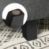imageSONGMICS Vanity Stool Round Ottoman with Storage Upholstered Foot Stool Removable Lid for Living Room Bedroom Easy Assembly 169 x 169 x 185 Inches Velvet Fabric Cream White ULOM018LH01Dark Gray