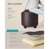 imageSONGMICS Vanity Stool Round Ottoman with Storage Upholstered Foot Stool Removable Lid for Living Room Bedroom Easy Assembly 169 x 169 x 185 Inches Velvet Fabric Cream White ULOM018LH01Chestnut Brown