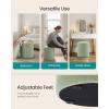 imageSONGMICS Vanity Stool Set of 2 Round Storage Ottoman Small Ottoman Coffee Table Foot Stool Removable Lid for Living Room Bedroom Hallway Easy Assembly Teddy Fleece Cream White ULOM013WD01Teddy Green