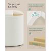 imageSONGMICS Vanity Stool Set of 2 Round Storage Ottoman Small Ottoman Coffee Table Foot Stool Removable Lid for Living Room Bedroom Hallway Easy Assembly Teddy Fleece Cream White ULOM013WD01Teddy White