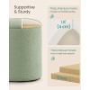 imageSONGMICS Vanity Stool Set of 2 Round Storage Ottoman Small Ottoman Coffee Table Foot Stool Removable Lid for Living Room Bedroom Hallway Easy Assembly Teddy Fleece Cream White ULOM013WD01Teddy Green