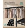 imageSONGMICS Wardrobe Closet 835 Inch Large Capacity Portable Closet Clothing Rack 25 mm DiaThick Steel Tubes Clothes Organizer with Fabric Cover 5 Hanging Rails 10 Shelves Ink Black URDR095B01Ink Black