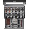 imageSONGMICS Watch Box 20Slot Watch Case Organizer with Large Glass Lid Removable Pillows Metal Lock Gift for Loved Ones Black Synthetic Leather Grey Lining UJWB036B101Black  Gray