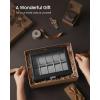 imageSONGMICS Watch Box 20Slot Watch Case Organizer with Large Glass Lid Removable Pillows Metal Lock Gift for Loved Ones Black Synthetic Leather Grey Lining UJWB036B101Black  Grey