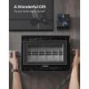 imageSONGMICS Watch Box 20Slot Watch Case Organizer with Large Glass Lid Removable Pillows Metal Lock Gift for Loved Ones Black Synthetic Leather Grey Lining UJWB036B101Black  Gray