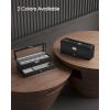 imageSONGMICS Watch Box 20Slot Watch Case Organizer with Large Glass Lid Removable Pillows Metal Lock Gift for Loved Ones Black Synthetic Leather Grey Lining UJWB036B101Black  Gray