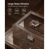imageSONGMICS Watch Box 20Slot Watch Case Organizer with Large Glass Lid Removable Pillows Metal Lock Gift for Loved Ones Black Synthetic Leather Grey Lining UJWB036B101Coffee Brown  Coffee Brown