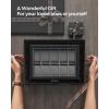 imageSONGMICS Watch Box 20Slot Watch Case Organizer with Large Glass Lid Removable Pillows Metal Lock Gift for Loved Ones Black Synthetic Leather Grey Lining UJWB036B101Black  Gray