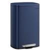 imageSONGMICS 20Gallon 75 L Trash Can Stainless Steel Kitchen Garbage Can Recycling or Waste Bin Soft Close StepOn Pedal Removable Inner Bucket Brown ULTB075MZ01Midnight Blue