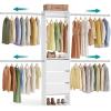 imageSONGMICS Closet System Customizable WalkIn Closet Organizer System with Adjustable Hanging Rods and Storage Shelves White Fits Spaces 496 ft URGR040WZ01S496 FT