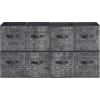 imageSONGMICS HOME Foldable Storage Cubes Set of 8 Fabric Shelf Organizer Bins with Handles Closet Storage Boxes for Clothes 12 x 12 x 12 Inches GrayBlack