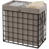 imageSONGMICS HOME Laundry Basket Foldable Laundry Hamper Clothes Hamper Removable Liner with Handles for Bedroom Bathroom 29 Gal 110 L BlackBrown