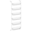 imageSONGMICS Over the Door Pantry Organizer 6Tier Kitchen Pantry Door Organizer with Adjustable Tall Baskets Hanging Spice Rack for Bedroom Bathroom Laundry Room Transparent Black UKCS046BH01Transparent