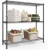 imageSONGMICS Storage Shelf Metal Wire Shelving Unit Adjustable Shelves for Garage Bedroom Living Room Kitchen Pantry 5 Tier 118 x 236 x 634 Inches Ink Black ULGR165BH01SInk Black