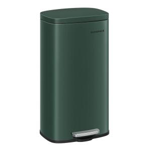 imageSONGMICS 20Gallon 75 L Trash Can Stainless Steel Kitchen Garbage Can Recycling or Waste Bin Soft Close StepOn Pedal Removable Inner Bucket Brown ULTB075MZ01Retro Green
