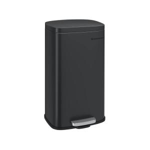 imageSONGMICS 20Gallon 75 L Trash Can Stainless Steel Kitchen Garbage Can Recycling or Waste Bin Soft Close StepOn Pedal Removable Inner Bucket Brown ULTB075MZ01Black