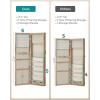 imageSONGMICS 6 LEDs Mirror Jewelry Cabinet 472Inch Tall Lockable Wall or Door Mounted Jewelry Armoire Organizer with Mirror 2 Drawers 39 x 146 x 472 Inches Jelly Pink UJJC093SA02SToasted Oak Color