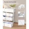 imageSONGMICS BELLAH Collection  Dresser for Bedroom Chest of Drawers Storage Organizer Unit Closet Entryway Steel 8 Drawers Modern Ebony Black ULGS124BE02SCloud White  Snow White