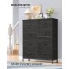 imageSONGMICS BELLAH Collection  Dresser for Bedroom Chest of Drawers Storage Organizer Unit Closet Entryway Steel 8 Drawers Modern Ebony Black ULGS124BE02SEbony Black