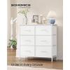 imageSONGMICS BELLAH Collection  Dresser for Bedroom Chest of Drawers Storage Organizer Unit Closet Entryway Steel 8 Drawers Modern Ebony Black ULGS124BE02SCloud White  Snow White