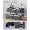 imageSONGMICS BELLAH Collection  Dresser for Bedroom Chest of Drawers Storage Organizer Unit Closet Entryway Steel 8 Drawers Modern Ebony Black ULGS124BE02SSlate Gray
