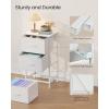 imageSONGMICS BELLAH Collection  Dresser for Bedroom Chest of Drawers Storage Organizer Unit Closet Entryway Steel 8 Drawers Modern Ebony Black ULGS124BE02SCloud White  Snow White