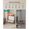 imageSONGMICS BELLAH Collection  Dresser for Bedroom Chest of Drawers Storage Organizer Unit Closet Entryway Steel 8 Drawers Modern Ebony Black ULGS124BE02SCloud White  Snow White