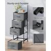 imageSONGMICS BELLAH Collection  Dresser for Bedroom Chest of Drawers Storage Organizer Unit Closet Entryway Steel 8 Drawers Modern Ebony Black ULGS124BE02SSlate Gray