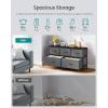 imageSONGMICS BELLAH Collection  Dresser for Bedroom Chest of Drawers Storage Organizer Unit Closet Entryway Steel 8 Drawers Modern Ebony Black ULGS124BE02SSlate Gray