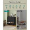 imageSONGMICS BELLAH Collection  Dresser for Bedroom Chest of Drawers Storage Organizer Unit Closet Entryway Steel 8 Drawers Modern Ebony Black ULGS124BE02SInk Black  Ebony Black