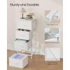 imageSONGMICS BELLAH Collection  Dresser for Bedroom Chest of Drawers Storage Organizer Unit Closet Entryway Steel 8 Drawers Modern Ebony Black ULGS124BE02SCloud White  Snow White