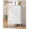 imageSONGMICS BELLAH Collection  Dresser for Bedroom Chest of Drawers Storage Organizer Unit Closet Entryway Steel 8 Drawers Modern Ebony Black ULGS124BE02SCloud White  Snow White