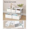 imageSONGMICS BELLAH Collection  Dresser for Bedroom Chest of Drawers Storage Organizer Unit Closet Entryway Steel 8 Drawers Modern Ebony Black ULGS124BE02SCloud White  Snow White