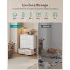 imageSONGMICS BELLAH Collection  Dresser for Bedroom Chest of Drawers Storage Organizer Unit Closet Entryway Steel 8 Drawers Modern Ebony Black ULGS124BE02SCloud White  Snow White