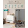 imageSONGMICS BELLAH Collection  Dresser for Bedroom Chest of Drawers Storage Organizer Unit Closet Entryway Steel 8 Drawers Modern Ebony Black ULGS124BE02SCloud White  Snow White