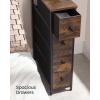imageSONGMICS BELLAH Collection  Dresser for Bedroom Chest of Drawers Storage Organizer Unit Closet Entryway Steel 8 Drawers Modern Ebony Black ULGS124BE02SRustic Brown  Ink Black